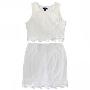 I.N. San Francisco Lace & Crochet 2-Piece Skirt Set Size 13